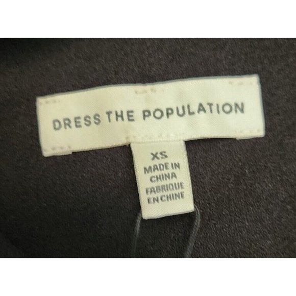 NWT The Population One Shoulder Little Black Dress Sz XS - Picture 4 of 9
